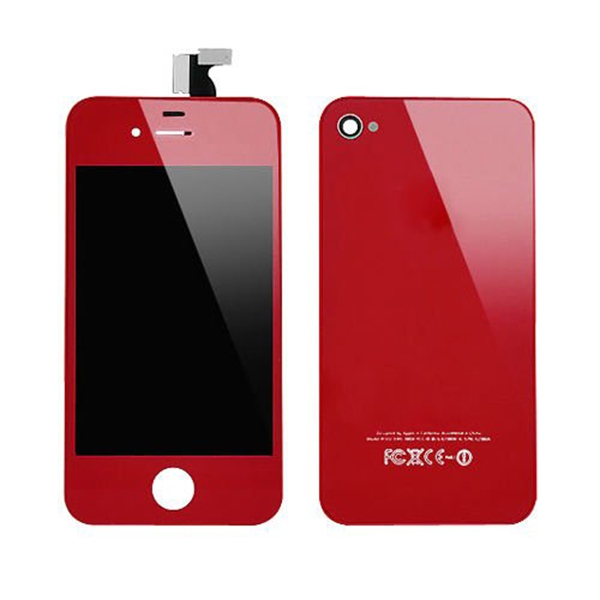 Pantalla Lcd Con Digitizer Táctil Para Iphone 4 rojo
